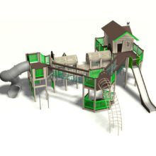 Детский игровой комплекс с домиком (арт.21128). Вид 2