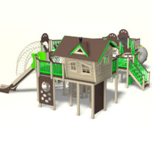 Детский игровой комплекс с домиком (арт.21128). Вид 4