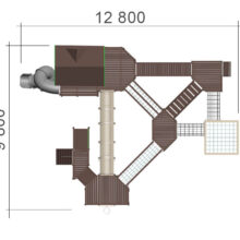 Детский игровой комплекс с домиком (арт.21131). Вид 5