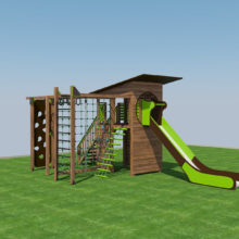 Детский игровой комплекс с домиком (мод.21132). Вид 3