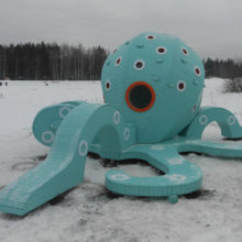 Оборудование детских игровых комплексов в городском парке г.Краснознаменск